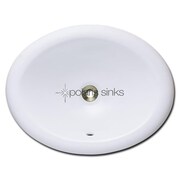 POLARIS SINKS Polaris Sink P7191OW White Overmount Bathroom Sink P7191OW